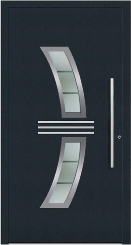 KNOCK Aluminium-Haustür Marte in Anthrazit Grau mit Glaseinsatz und RC2-Schutz, B/T/H: 90 x 110 x 210 cm - Bild 1