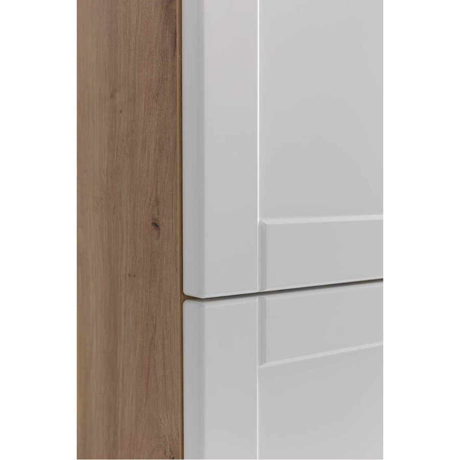 Waschbeckenunterschrank Jesper von Möbelpartner in Eiche Artisan Nachbildung und Weiß Matt in Landhausoptik B/H/T: 50 x 57 x 40 cm - Bild 3