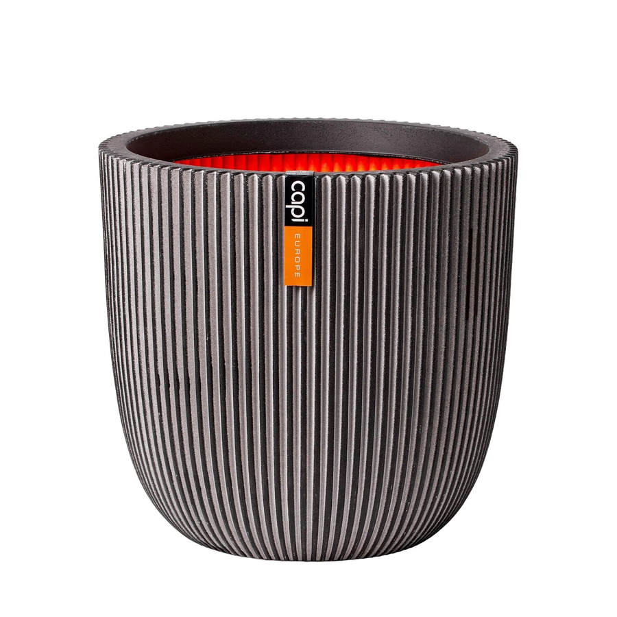 Capi Europe Blumentopf Kugel Groove NL in Anthrazit, Durchmesser: 54 cm, Höhe: 52 cm - Bild 2