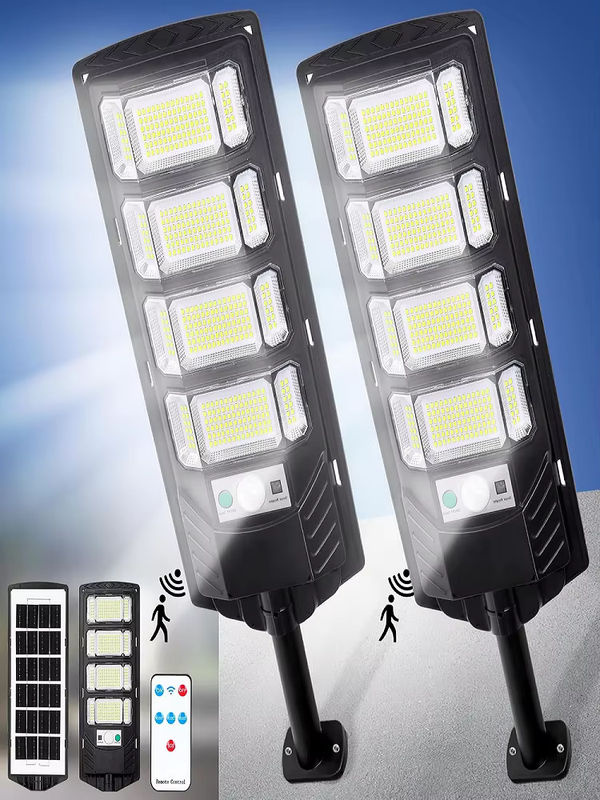 YQCHEZI Solar LED Wandleuchte mit Bewegungssensor, 10000lm Solar Scheinwerfer für den Garten in Schwarz - Bild 7