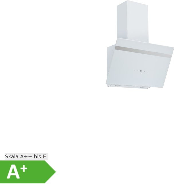 PKM Kopffreihaube S20-60AWTH Dunstabzugshaube in Weiß mit Touch-Control, LED und Glasfront - Bild 1