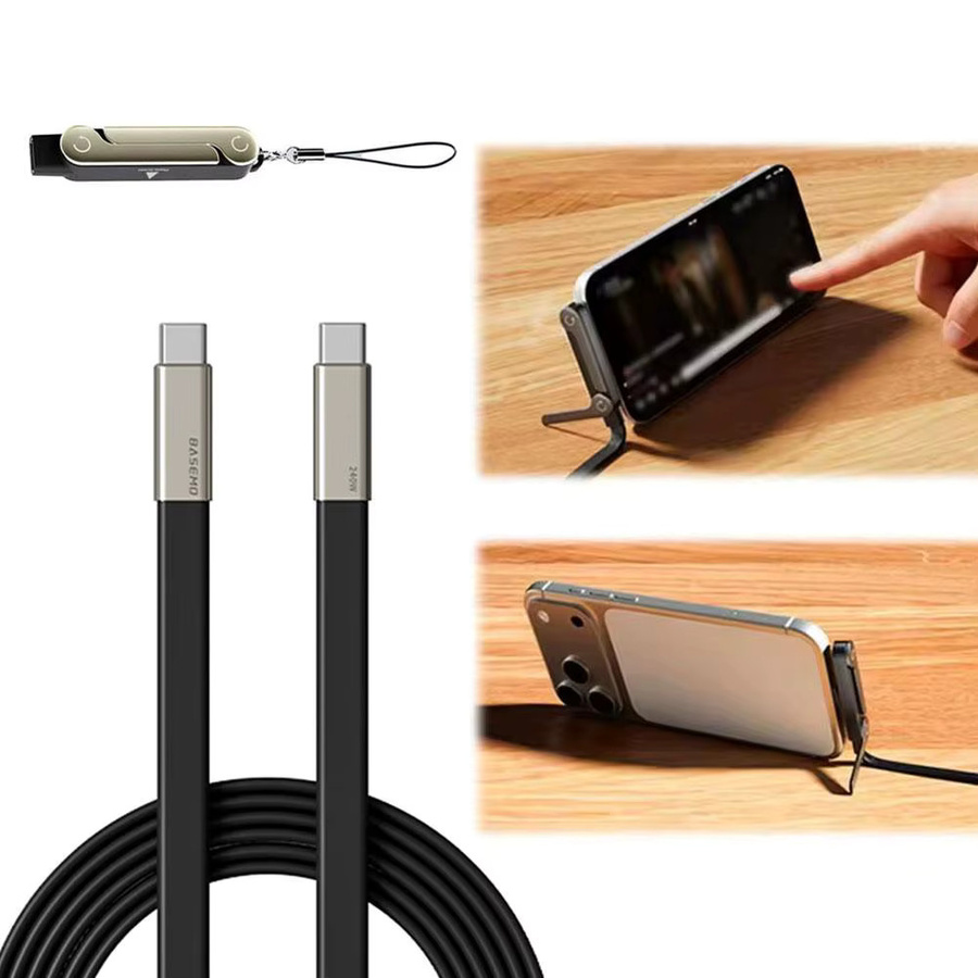 Basemo Unsichtbarer Halter mit 240W Schnellladekabel für iPhone 17 und Huawei Typ-C-Geräte - Bild 3
