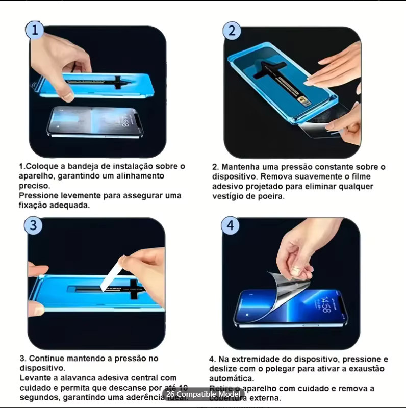 Basix HD-Displayschutz aus gehärtetem Glas für iPhone 13 Pro Max, 13 Pro und 13, transparent, bruchsicher und kratzfest - Bild 2
