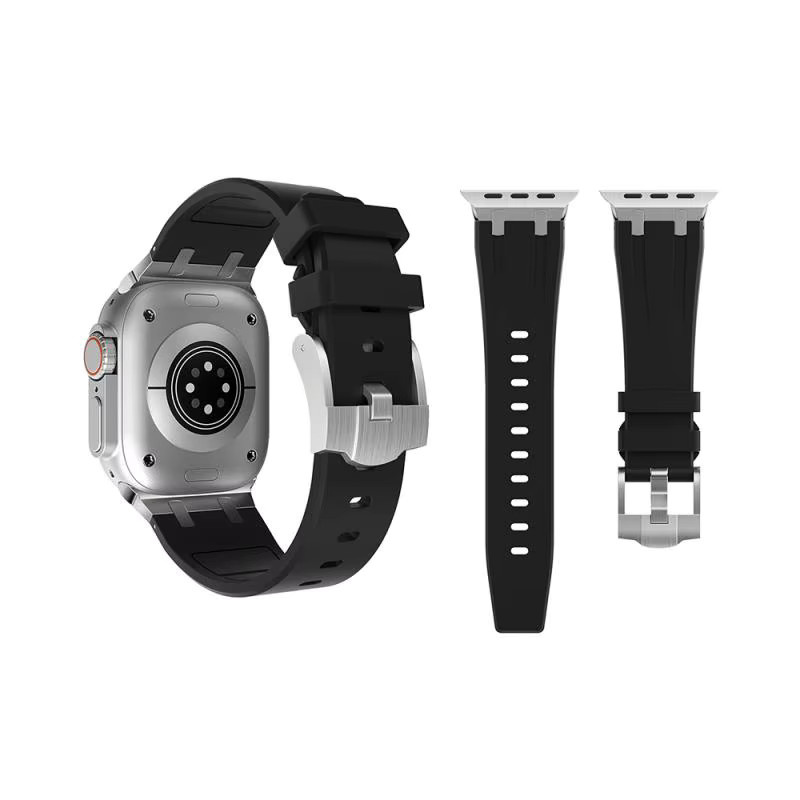 jansin Uhrenarmband Silikon, Schwarz, Unisex - Bild 3