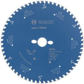 Bosch Expert for Wood Kreissägeblatt mit Carbide-Spitzen, Blau, Durchmesser: 270 mm, Bohrung: 30 mm, Dicke: 2,8 mm, 60 Zähne - Bild 1