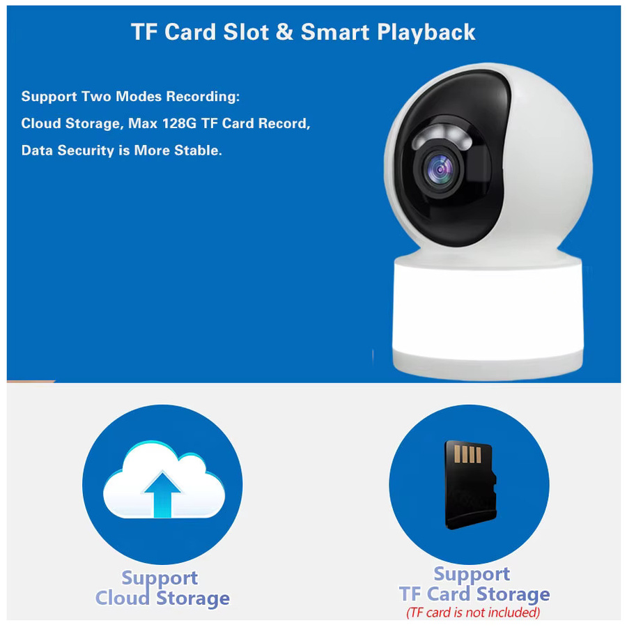NINIVISION Tuya Smart Mini WLAN IP-Kamera HD 5MP, kabellose Überwachungskamera mit automatischer Verfolgung und App-Steuerung, Weiß - Bild 6