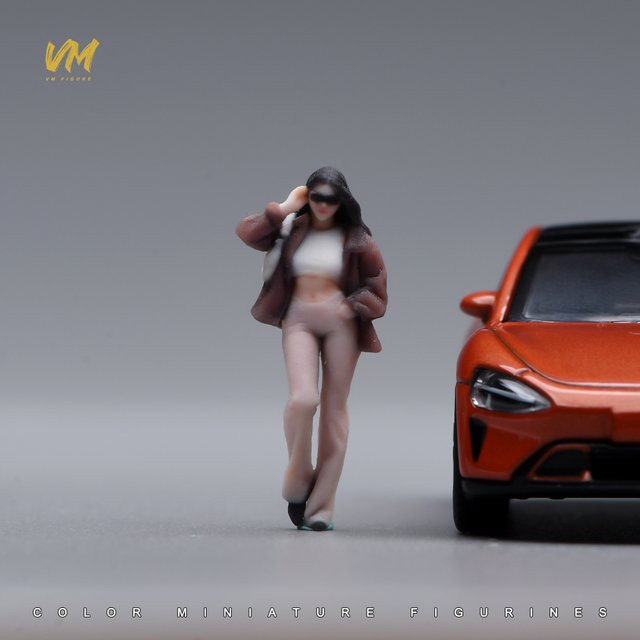 MAK 3D-Miniaturfiguren Berufstätige Frauen Reisende Mädchen Wandern Junge Fotograf, Szenen-Requisiten, 1:87 (Spur H0) - Bild 1