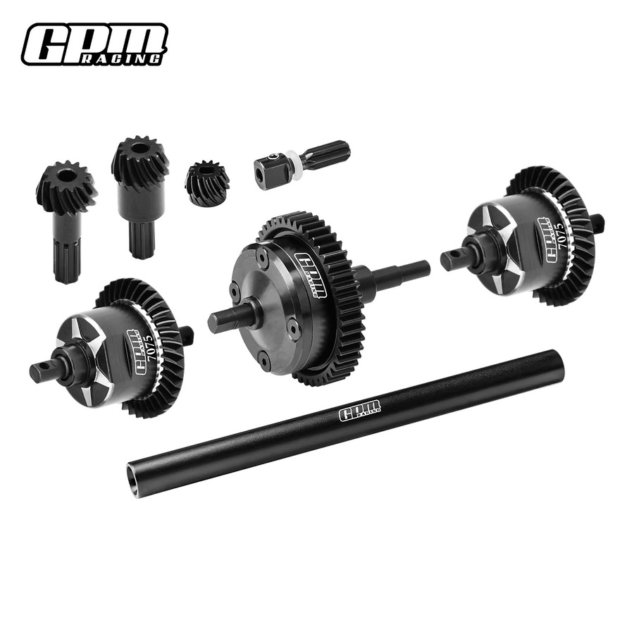 GPM Mini Maxx Mini XRT komplette Diffs, Kohlenstoffstahl + 7075Alu, vorne und Mitte und hinten - Bild 2
