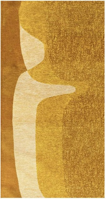 Lola&Moi Teppich Curry Gelb mit geometrischem Vintage-Design, Breite: 80 cm, Tiefe: 150 cm - Bild 1