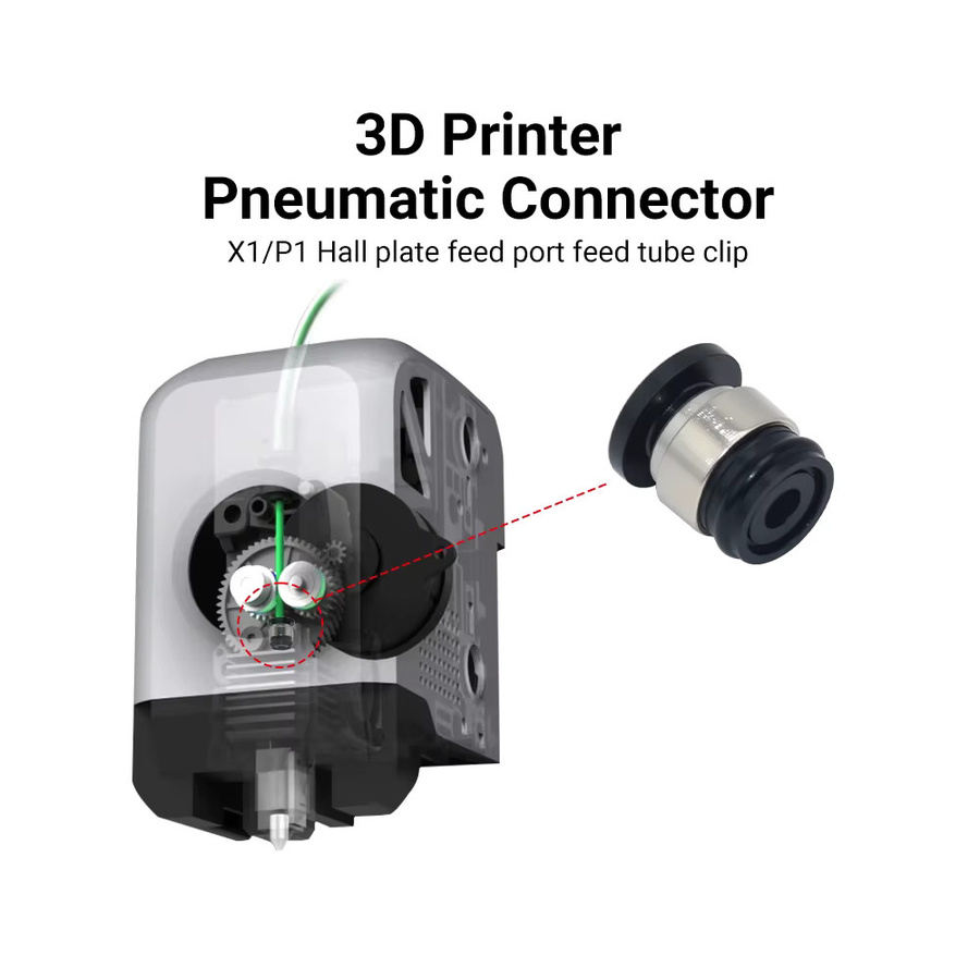 Bambu Lab Hall-Schalter Pneumatischer Anschluss Extruder Filamentsensor für P1P/P1S und X1 Serie 3D-Drucker Update-Zubehör in Schwarz - Bild 2