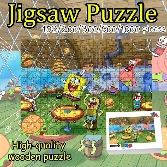 Funko SpongeBob Schwammkopf Holzpuzzle, 108 Teile - Bild 1