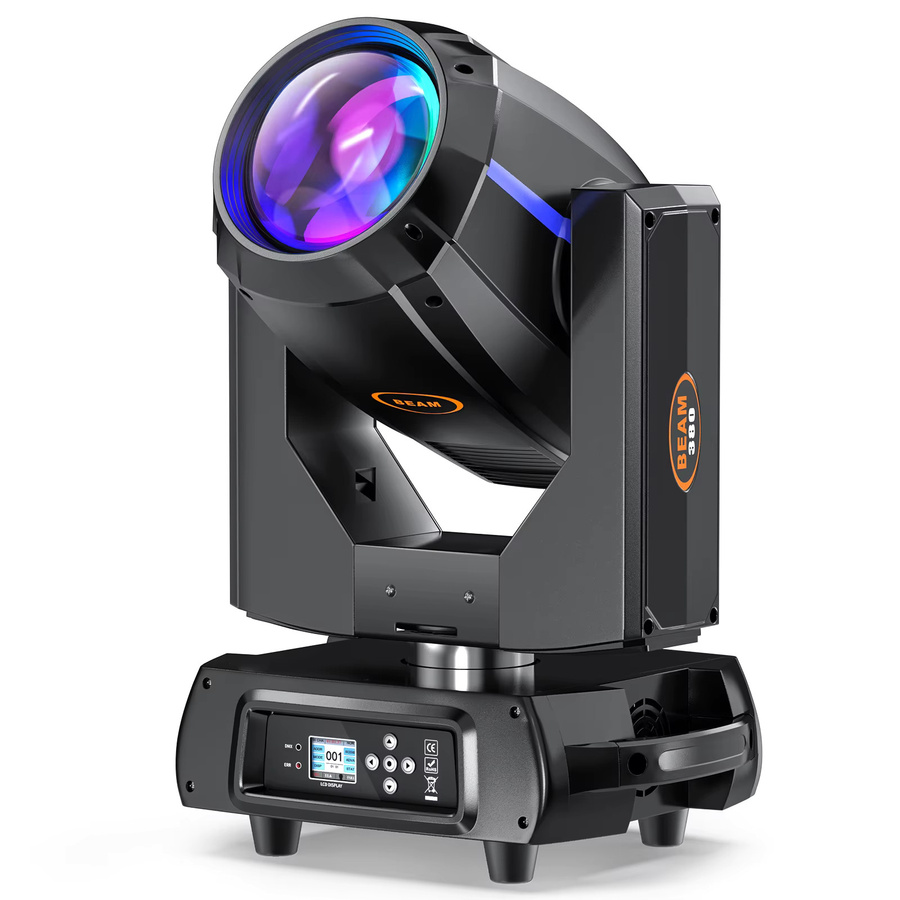 U'King 380W Beam Moving Head Spot mit rotierenden Prismen und Gobos, RGBW LED Bühnenlicht für DJ und Party, Schwarz - Bild 6