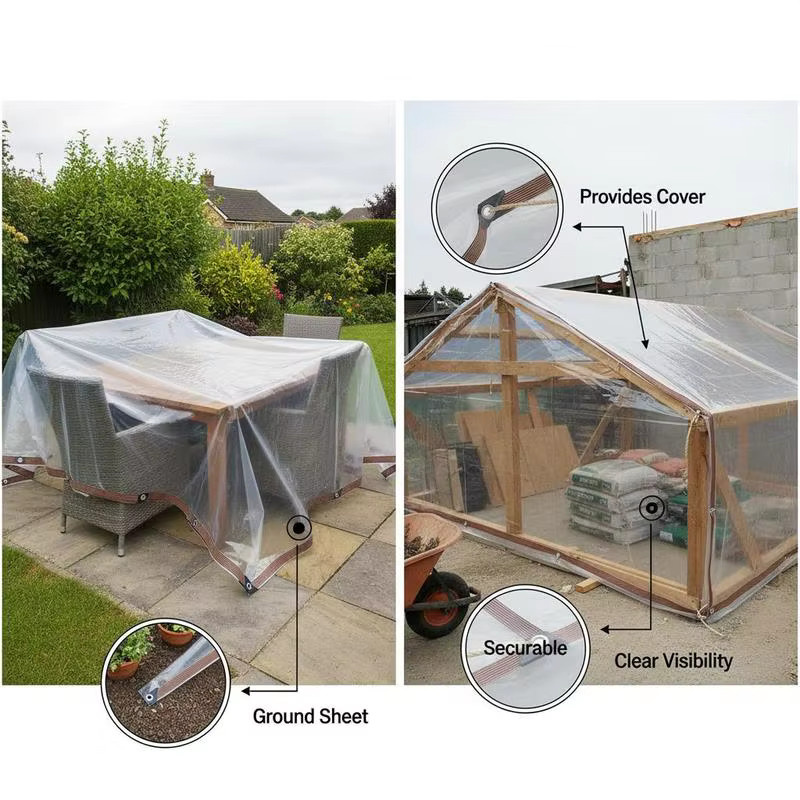 Transparente Pflanzenabdeckung aus Kunststoff als Gewächshaus und Kältebox für deinen Garten, B/B: 400 x 300 cm - Bild 2