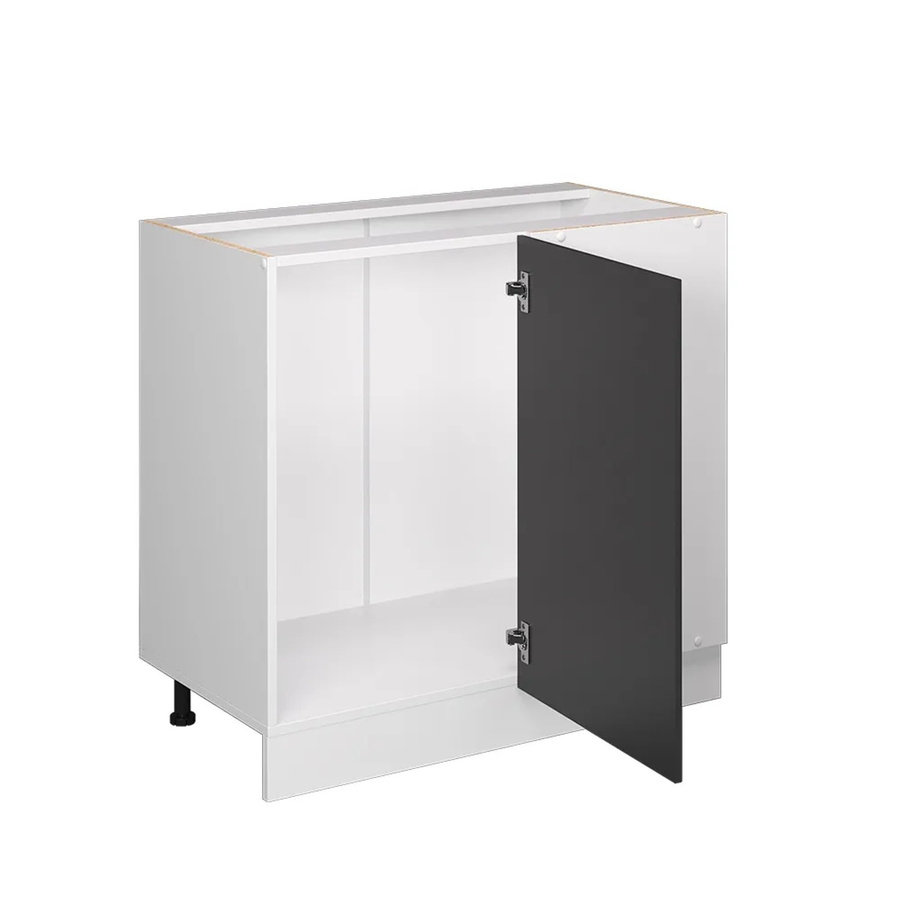 Vicco R-Line Eckunterschrank für die Küche in Landhausoptik, Anthrazit und Weiß, B/T/H: 86 x 60 x 81,6 cm - Bild 2