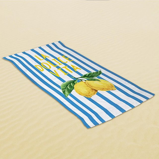 Schnelltrocknendes Mikrofaser Strandtuch von JMG Household Supplies mit Grafikdruck, Mehrfarbig, B: 50 cm, L: 100 cm - Bild 1