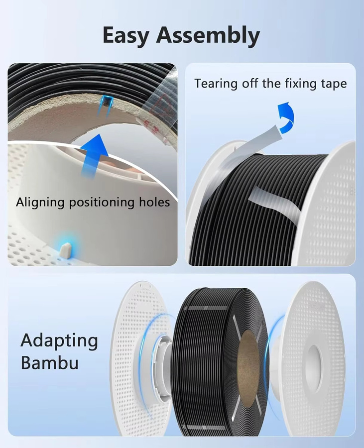 JAYO PLA Filament 1,75 mm für FDM 3D-Drucker, 5,5 kg Nachfüllpack - Bild 4