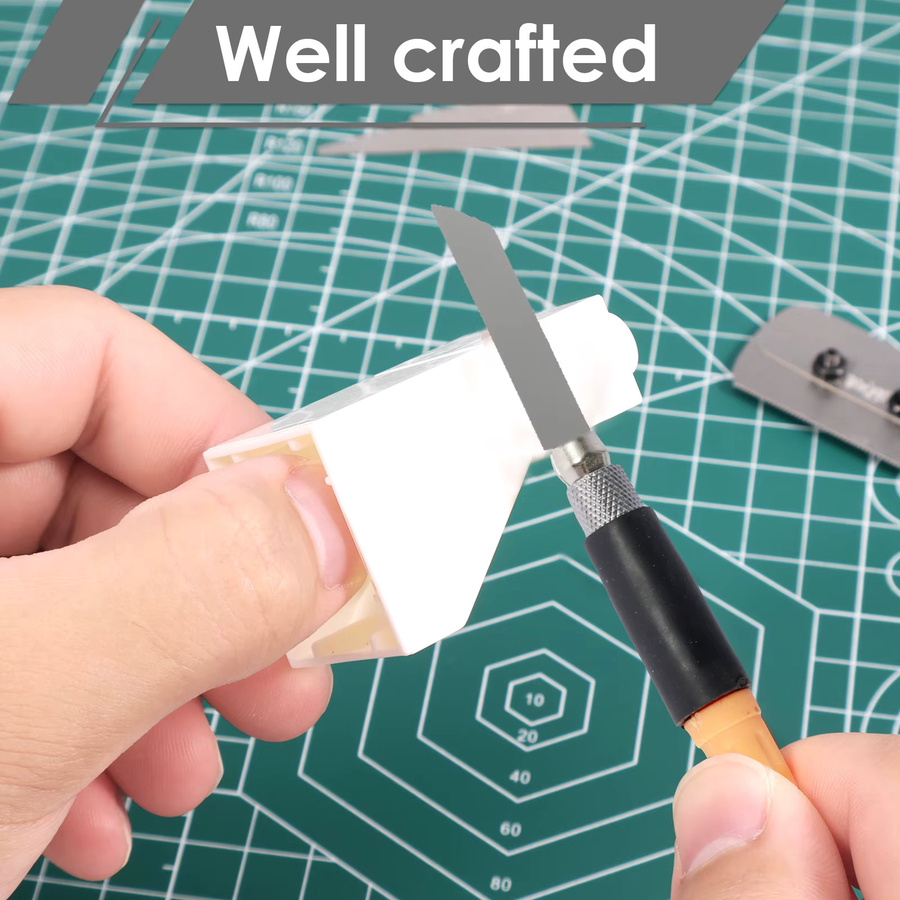 Toorise Mini-Handsäge mit 8 Klingen in Grau für Metall, Holz und PVC, ideales DIY-Modellwerkzeug für Handwerk und Hobby - Bild 3