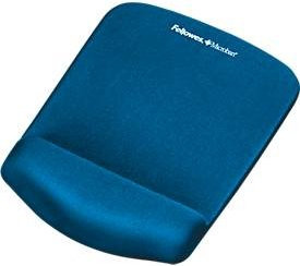 Fellowes Mauspad PlushTouch mit ergonomischer Handgelenkauflage in Blau - Bild 1