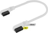 Corsair iCUE LINK Slim-Kabel, 90 Grad abgewinkelt, Weiß, Länge: 13,5 cm - Bild 1