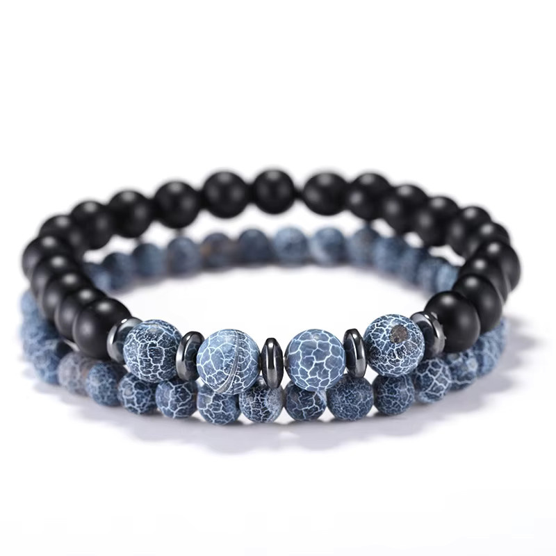 Armband, Howlith, Tigeraugen, Perlen, Herren - Bild 2