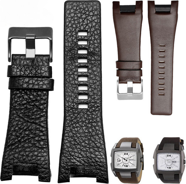 Diesel Uhrenarmband Leder, Schwarz, Unisex, 32 mm - Bild 1