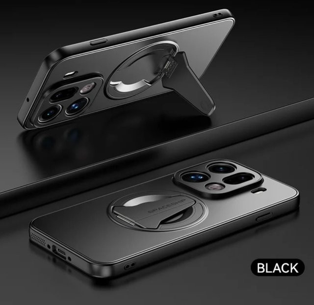Umweltfreundliche Schutzhülle mit mattierter Textur und unsichtbarer Auto-Magnethalterung für OPPO Find X9 Pro, X8 Ultra, X8 und X7 in Schwarz - Bild 1