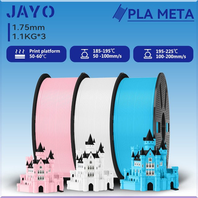 JAYO PLA Meta Filament 1,75 mm für FDM 3D-Drucker, 3,3 kg - Bild 1