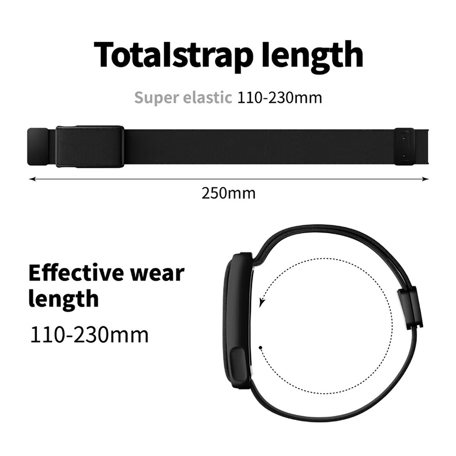 SZKOSTON Uhrenarmband Nylon, Schwarz, Amazfit Helio, Unisex - Bild 4