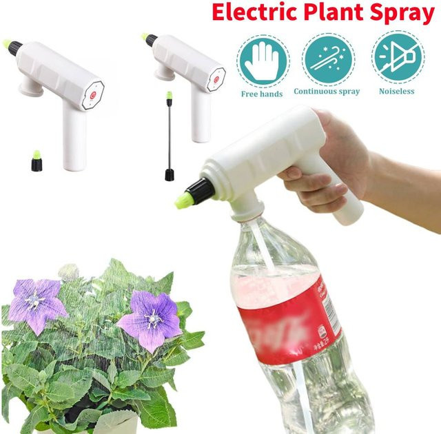 Elektrische Pflanzensprühflasche APWIKOGER in Weiß mit wiederaufladbarem Akku und USB-Anschluss für die Gartenbewässerung und das Gewächshaus - Bild 1
