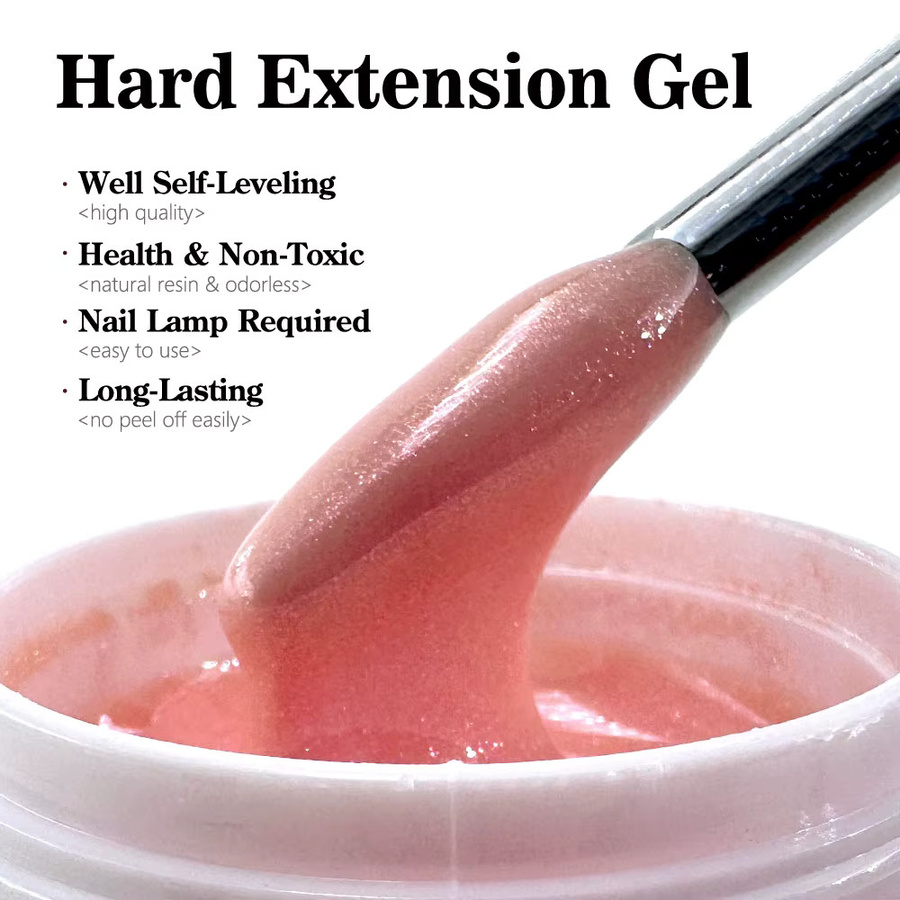 CHUNSHU Pink Sparkling Builder Extension Gel, 30 ml, Silber Glitzer - Bild 2
