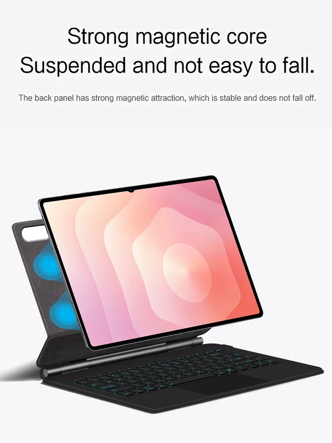 Magische Tastatur Hülle für Samsung Galaxy Tab S11 S10 S9 S8 S7 FE Plus Ultra in Weiß - Bild 4