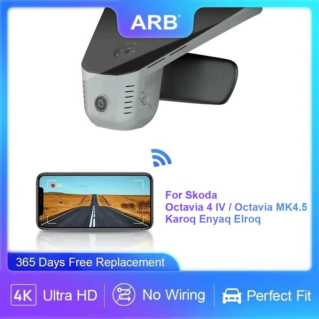 ARB Dashcam für Skoda Octavia 4 IV (2020 - 2025), Skoda Octavia MK4.5, Karoq, Enyaq und Elroq, Schwarz - Bild 1