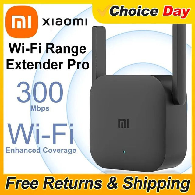 Xiaomi WiFi Repeater Pro Single Band WLAN Verstärker mit 2 Antennen in Schwarz - Bild 1