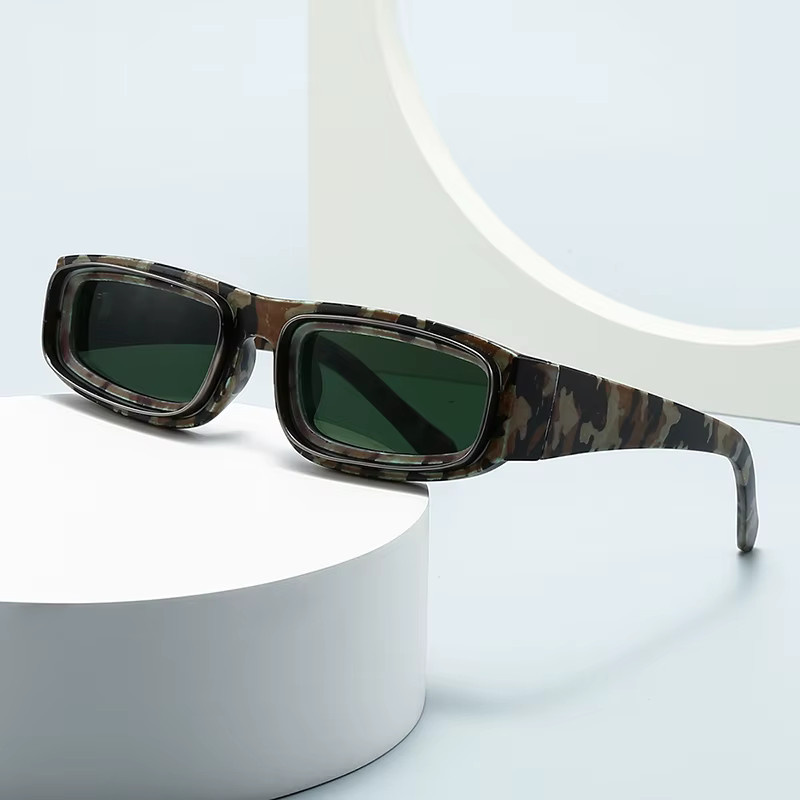 SHAUNA Sonnenbrille Rechteck, Vollrand, Gelb Orange, Unisex, Kunststoff - Bild 2