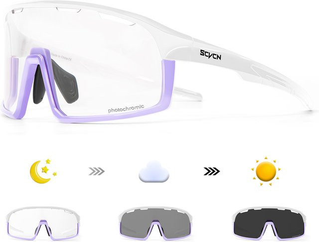 Scvcn Sportsonnenbrille, Unisex, Vollrand, Kunststoff, Photo Chrome - Bild 1