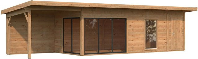 Palmako Gartenhaus Andrea Slide Plus aus Fichtenholz mit Pultdach in Braun - Bild 1