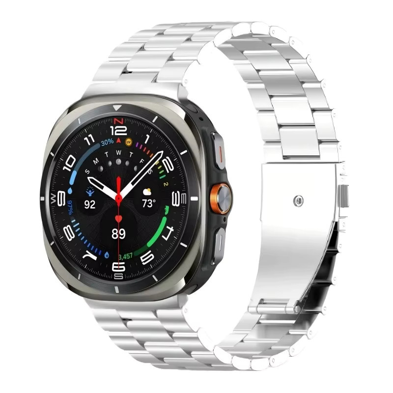 Jansin Uhrenarmband Edelstahl, Silber, Samsung Galaxy Watch 8 44 mm 40 mm 46 mm - Bild 1