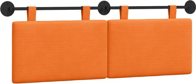 vidaXL Hängendes Kopfteil in Orange aus Cordstoff mit Breite: 150 cm - Bild 1