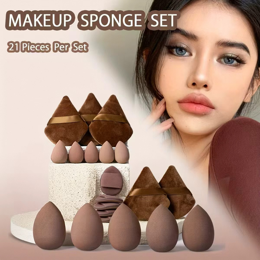 HUAZDS Pro-Blender Schwamm-Set, 20-teilig, Beige, Unisex - Bild 1
