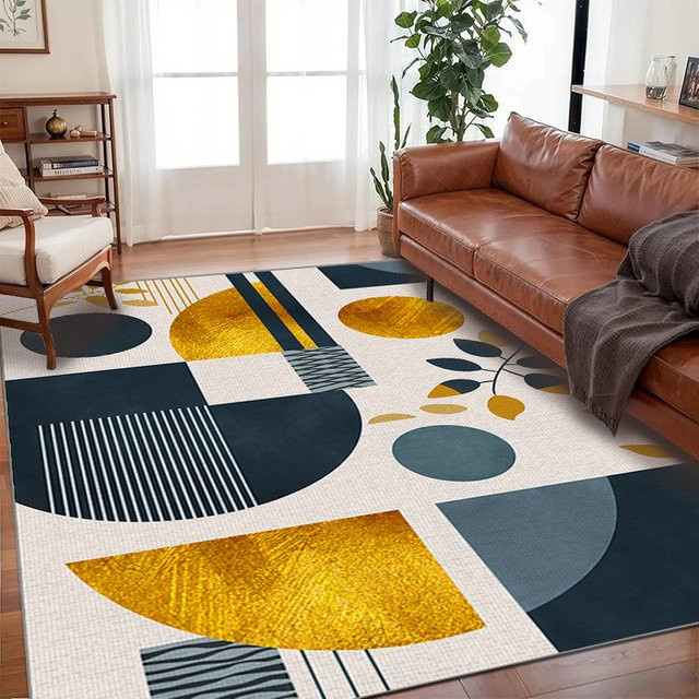 VIKAMA Moderner rutschfester Teppich in Mehrfarbig, rechteckig, ideal für Wohnzimmer und Schlafzimmer - Bild 1