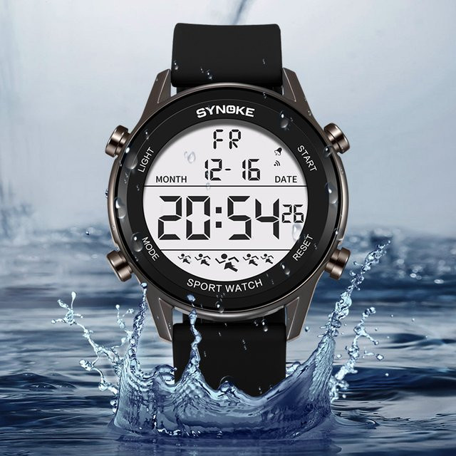SYNOKE Digitaluhr, Silikon, Herren, wasserdicht - Bild 1