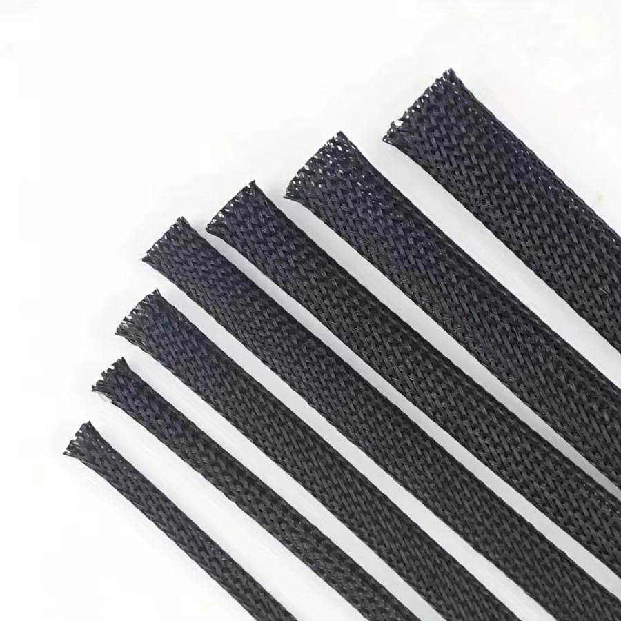 Schwarze isolierte Geflechtummantelung aus PET für Kabel- und Leitungsschutz, 10 Meter Länge - Bild 6