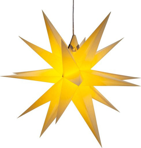 Kleiner Annaberger Faltstern von Buchbinderei Kraft in Hellgelb zur Weihnachtsdekoration - Bild 1