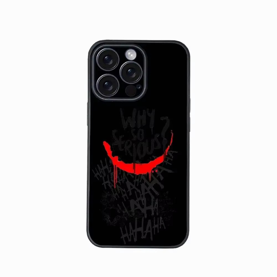 Klassische Linien Why So Serlous Hahaha Handyhülle für iPhone 12 bis iPhone 17 Air Plus Pro Max, satiniert glänzend, bunt - Bild 3