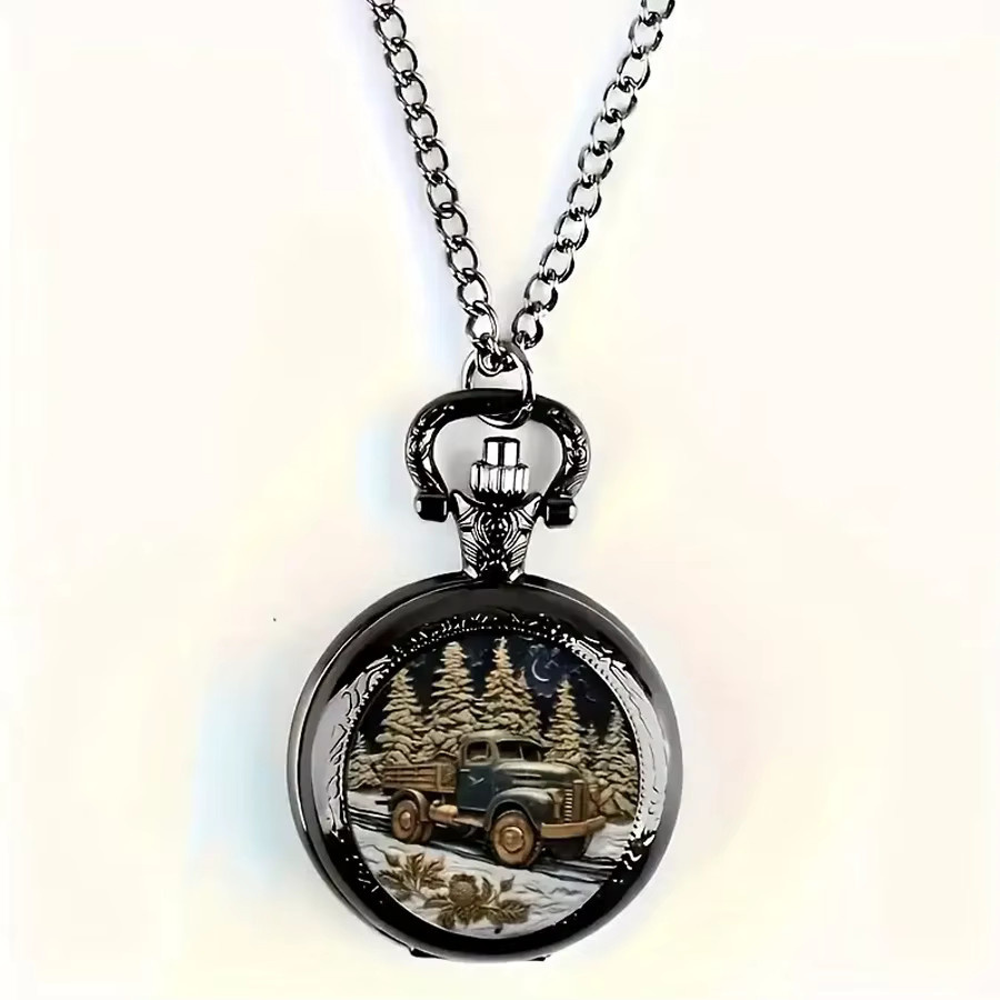RUNERR Taschenuhr, Quarz, Bunt, Schwarz, Unisex - Bild 2