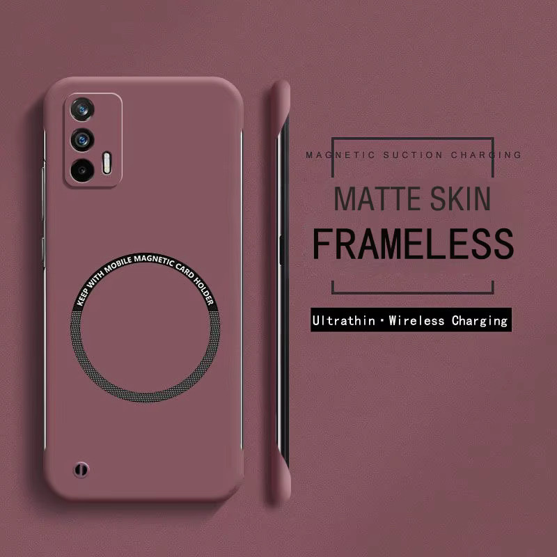 Rahmenlose magnetische Slim Case für Xiaomi Mi 12 12T 11 11T 10 10T Pro mit MagSafe Unterstützung, matte Rückseite aus hartem PC in Rot - Bild 2