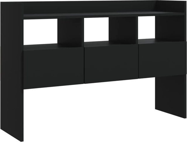 vidaXL Sideboard modern Schwarz matt aus Holzwerkstoff B/H/T: 105 x 70 x 30 cm - Bild 1