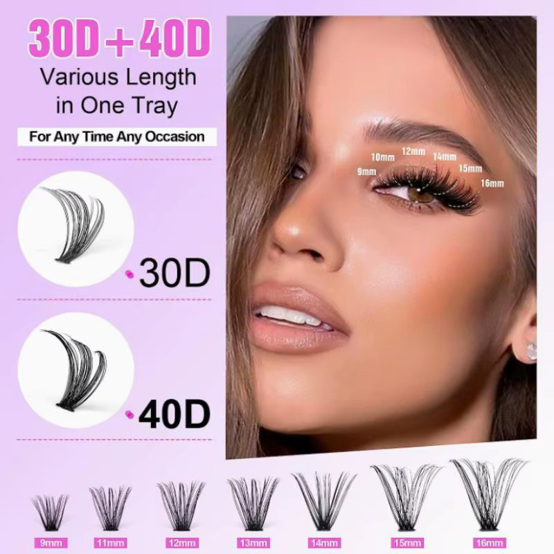 BSIMONE Wimpernverlängerungs-Set, Mix Effortless Natural Cluster Lash Kit, Unisex - Bild 2