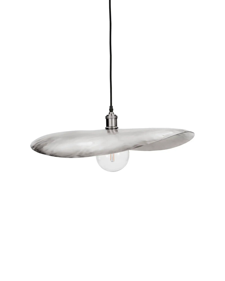 House Doctor Hatt Lampenschirm in Silber im Industrie-Look aus Metall, Durchmesser: 60 cm - Bild 1