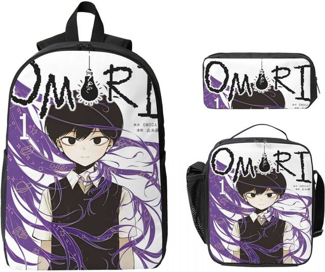 Fancy Style Studio Omori Videospiele Schultaschen Set mit Rucksack, Federmäppchen und Brotdose für Kinder, Mehrfarbig, 3-teilig - Bild 1